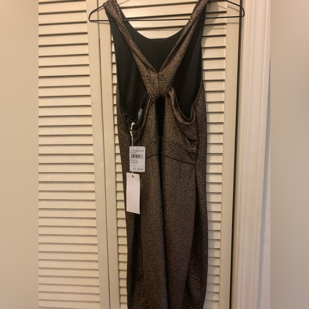 Lush black and gold dress medium brand new with tags